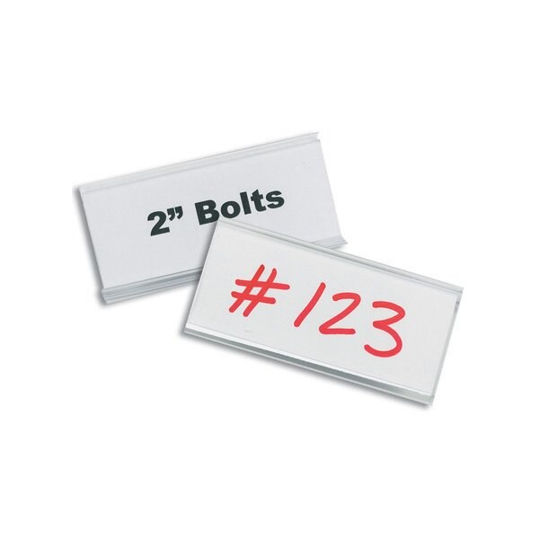 Bsc Preferred 1 x 3'' Open-Edge Plastic Label Holders, 25PK BUY00021604 - main